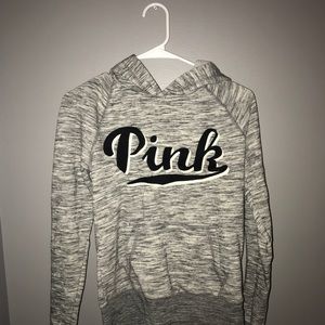 gray pink hoodie